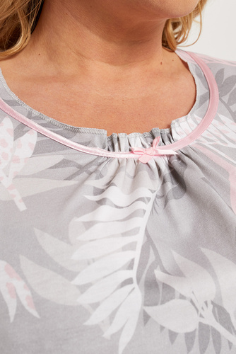 Bartonia Dámské pyžamo 3/4 rukávy a 3/4 kalhoty Italian Fashion - potisk/melanžová barva