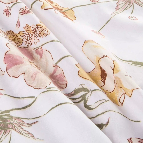 Saténové povlečení 1553/1 Satynlove 100% bavlna květinové + povlaky 70x80