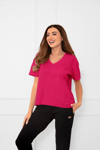 Klara - dámská halenka s krátkým rukávem | Italian Fashion amaranth