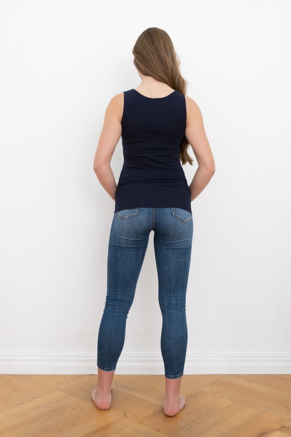 Ibiza Dámská košile se širokými rameny Italian Fashion - tmavě modrá