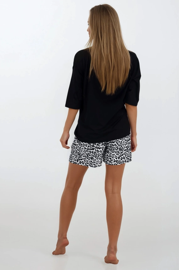 Dámské pyžamo Momenti Per Me Wild & Beautiful - viskóza, 3/4 rukáv, šortky