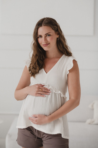 Milky Butterfly Těhotenská a kojící halenka - pohodlí a styl Milk&Love cream