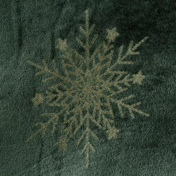 Eurofirany Vánoční přikrývka zelená - měkký přehoz z mikrovlákna, 240 g/m²