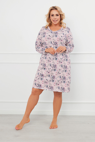 Noční košile Toliana, dlouhý rukáv Italská móda