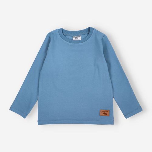 KAR-1022 Chlapecká halenka s dlouhým rukávem Lagarto Verde modrá - bavlna s elastanem, polská výroba