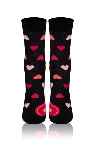 M30D Serce Pánské dlouhé ponožky Italian Fashion - černé