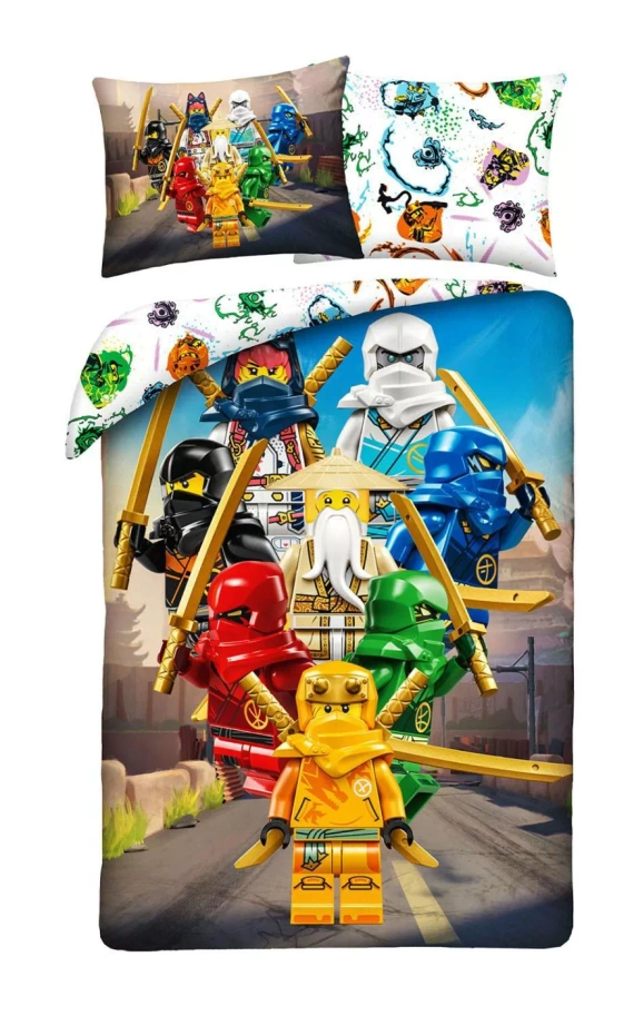 Bavlněné povlečení Lego Ninjago Kids 12 Halantex - 100% bavlna, zip, gramáž 115 g/m²