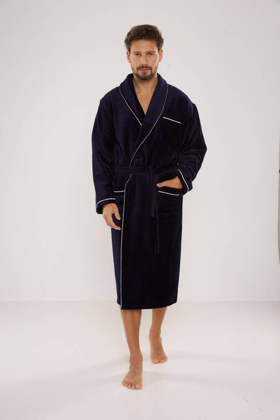 735 Manuele pánský župan De Lafense - tmavě modrý