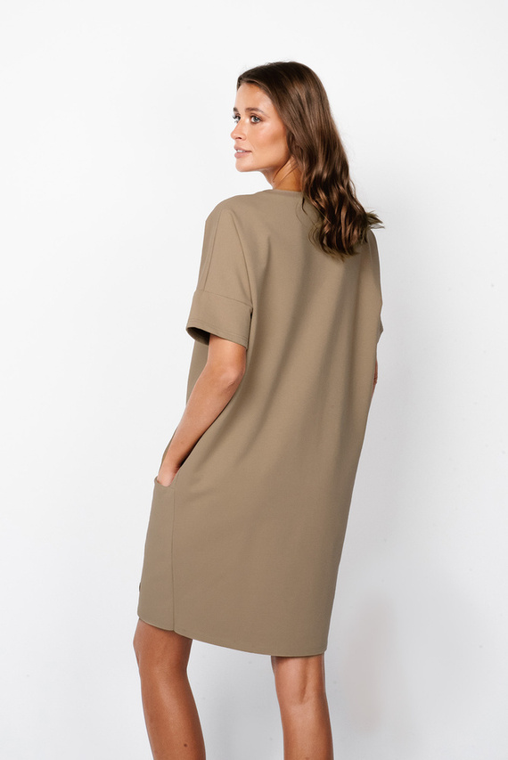 Karina Dámská tunika s krátkým rukávem Italian Fashion - velbloudí barva