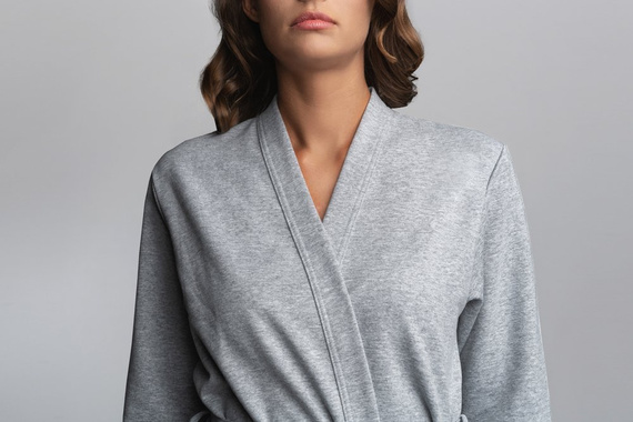 Kalia Dámský župan s 3/4 rukávy Italian Fashion - růžový