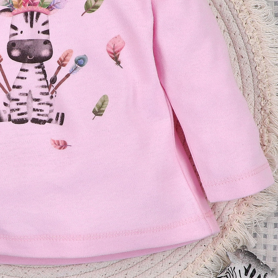 ABN-5541 Dětská halenka Nini Happy Animals z organické bavlny - šití bez niklu, organická výroba, Polsko