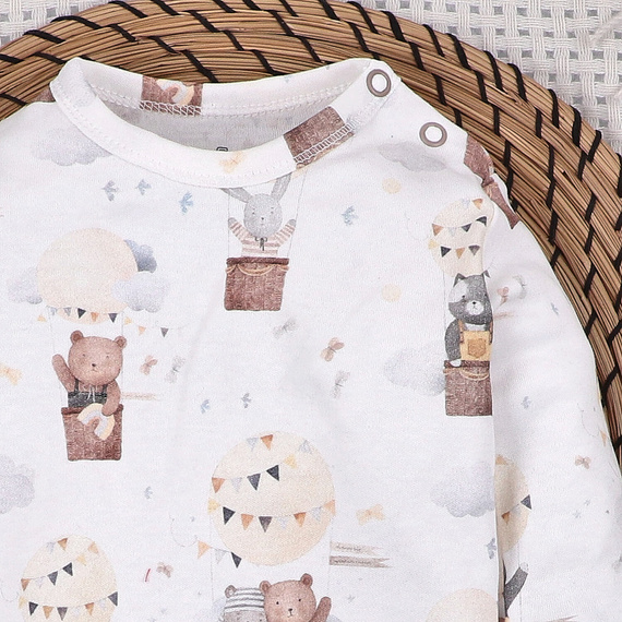 Kojenecký overal Nini 100% bio bavlna bez ťapek – PL