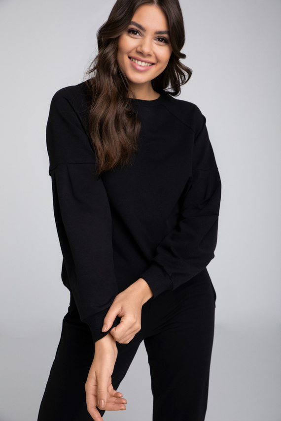 Parma Dámská souprava s dlouhým rukávem, kalhoty Italian Fashion - černá