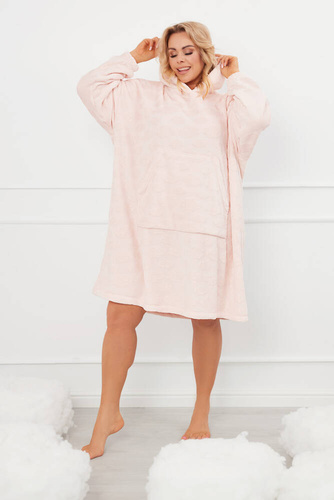 Runa Dámská halenka s kapucí Italian Fashion - růžová