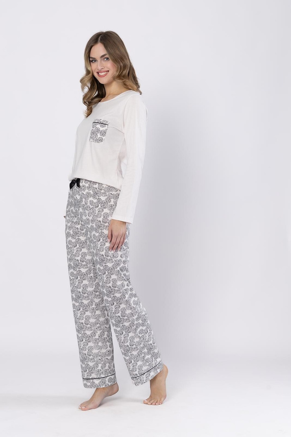 Baśka 1698 Leveza pyžamo černé - klasické, dvoudílné, pohodlné