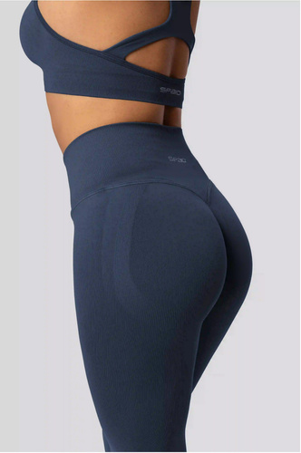 Legíny push-up Spaio PRO vysoký pas krycí tvarující navy blue