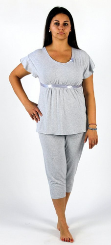 448 Julie Dámské 3/4 pyžamo - světlý melír