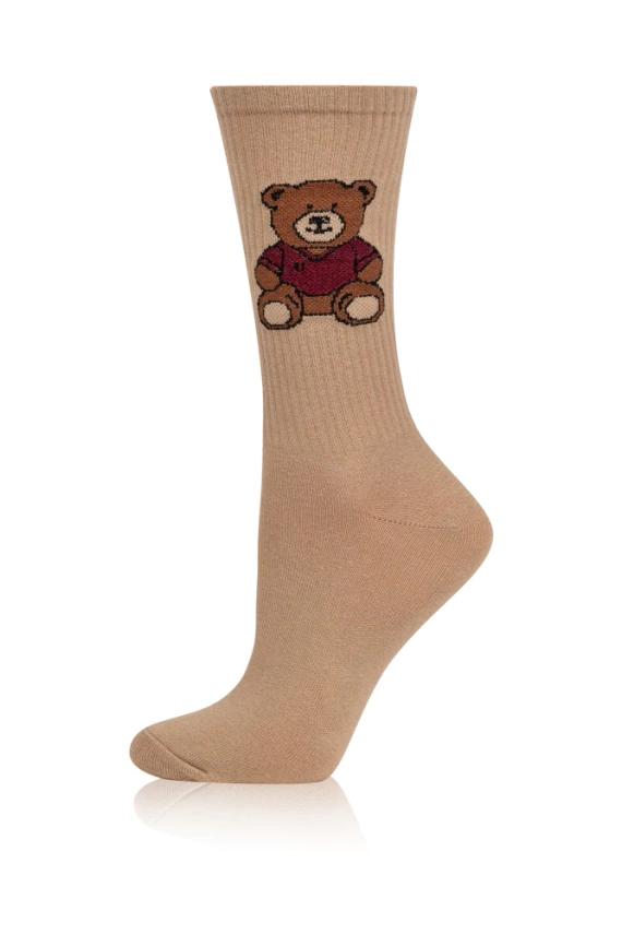 S180D Ted Dlouhé ponožky Italian Fashion - béžové