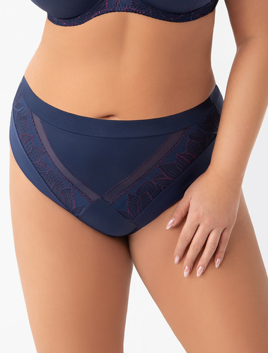 K 971 Astrid Dámské kalhotky Gorsenia - tmavě modrá, krajka a tyl