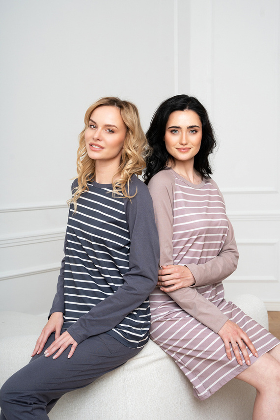 Noční košile Oda Italian Fashion - potisk cappuccino