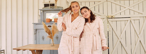 Dámský župan Drina s kapucí Italian Fashion - růžový