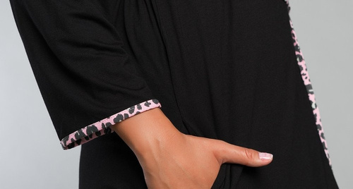 Eila Bis Župan s 3/4 rukávy Italian Fashion - leopardí potisk