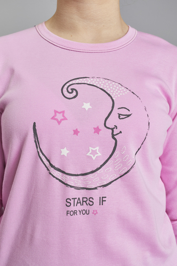 Antilia Dívčí pyžamo Italian Fashion - růžová/potisk