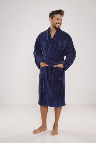 811 De Lafense pánský plyšový župan - džínový