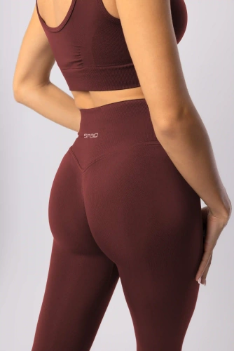 Dámské legíny SPAIO Flex Innergy 2.0 burgundy- bezešvé, regenerační podpora