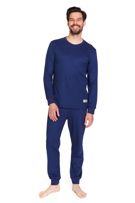 7350 Pánské pyžamo Doctor Nap - žebrovaná bavlna, pohodlí a styl - cosmos