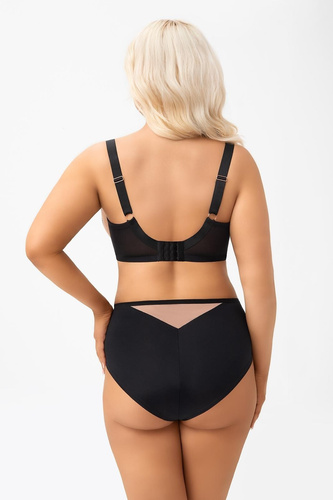 Soft G 001 Lexi bra Gorsenia black - měkká podprsenka pro střední a velká prsa, krajková, s kosticemi a odnímatelnými ramínky
