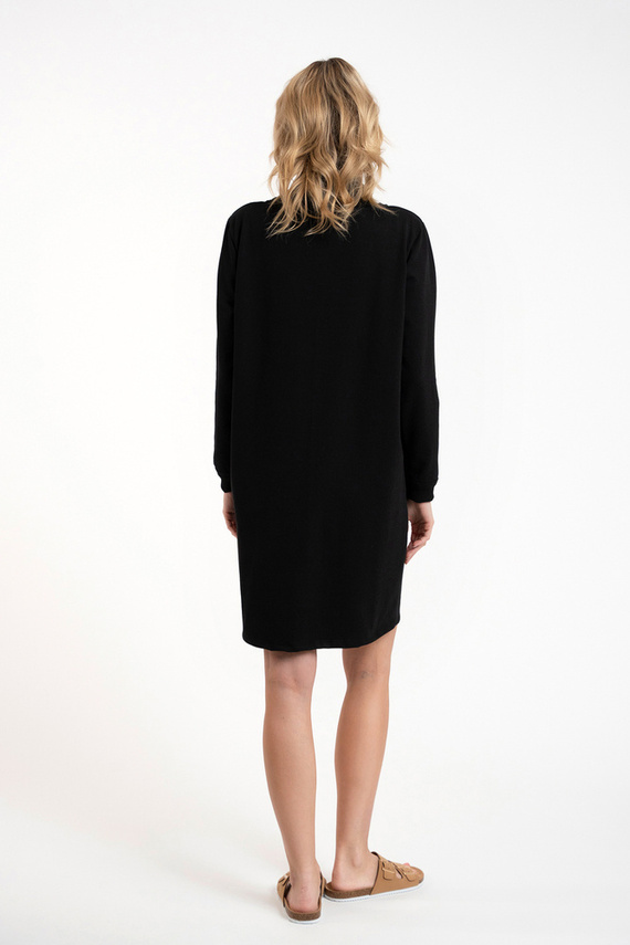 Dámská tunika s dlouhým rukávem Malmo Italian Fashion - černá