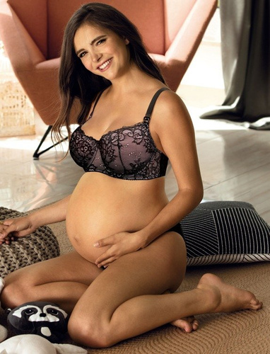 3050 Vyztužená kojicí podprsenka Lupoline - černá