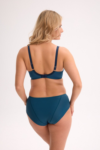 Gaia BS 1324 Yasmine tyrkysová poloměkká podprsenka, vyšívaná, s kosticemi, elegantní