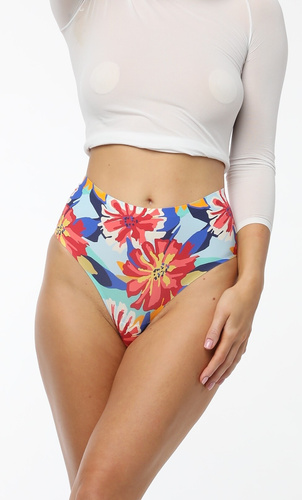 Dámské brazilky maxi Julimex Flower Folk – neviditelné, lehké, barevné