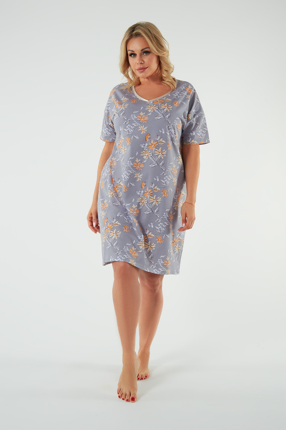 Noční košile Kasos, krátký rukáv Italská móda - potisk