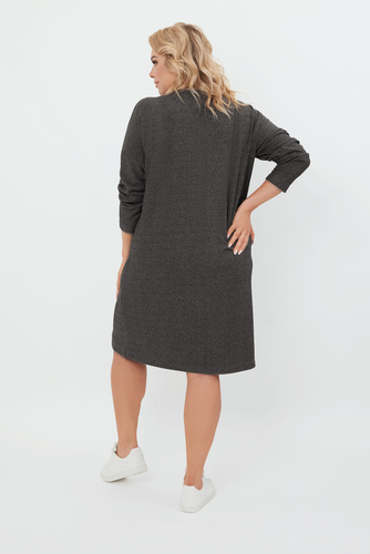 Dámská tunika s dlouhým rukávem Avira Italian Fashion - tmavý melír