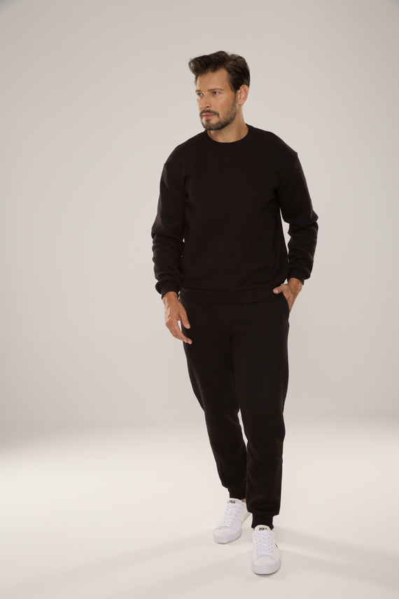 813 Indigo Pánská tepláková souprava De Lafense - černá