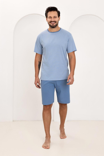 Regina 508 pánské pyžamo 100% bavlna krátký rukáv