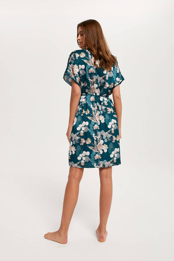 Šarlatový dámský župan Italian Fashion - potisk