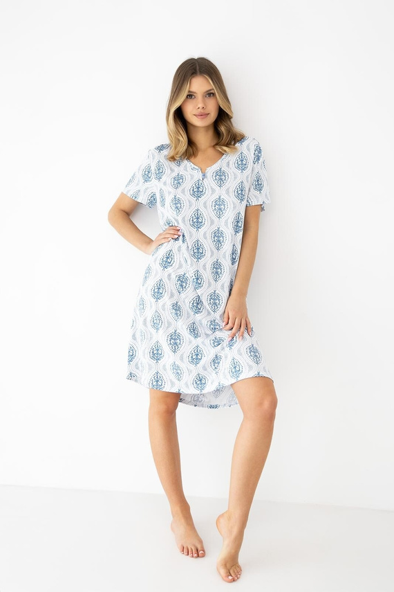 Noční košile Luna od Sensis - ecru-zelená