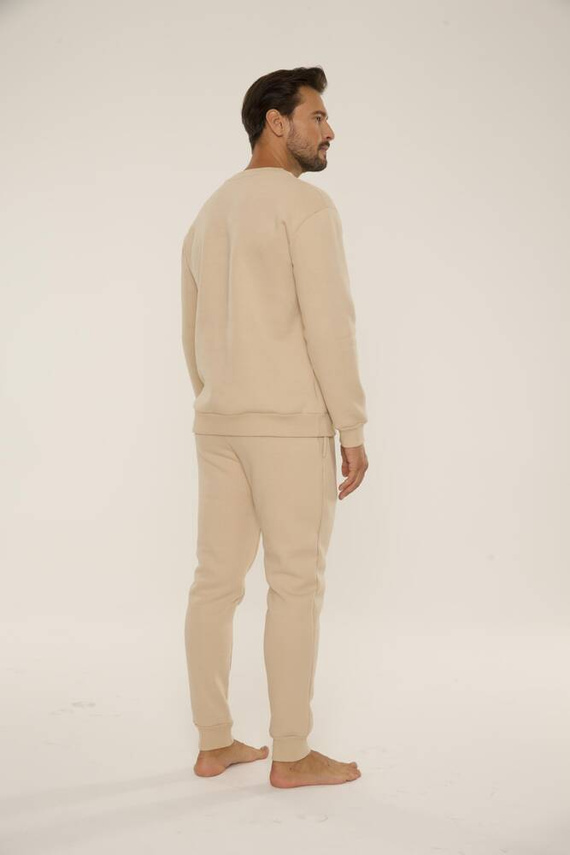 813 Indigo Pánská tepláková souprava De Lafense - písková