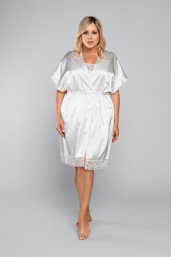 Dotykový župan s krátkým rukávem Italian Fashion - ecru