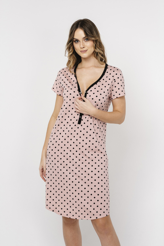 Buscato noční košile s krátkým rukávem Italská móda - potisk