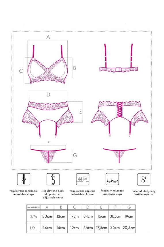 Nahir Maroon Dámský set LivCo Corsetti Fashion