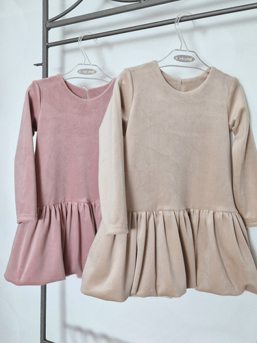 Dívčí šaty Liza Velour Bambarillo smoky pink - elegantní a pohodlné