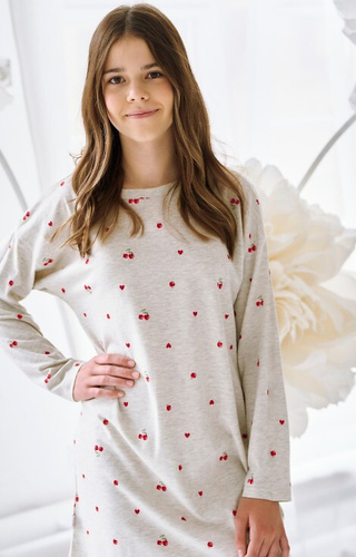 3504 Adele Taro melange - Dívčí tričko s dlouhým rukávem, bavlna