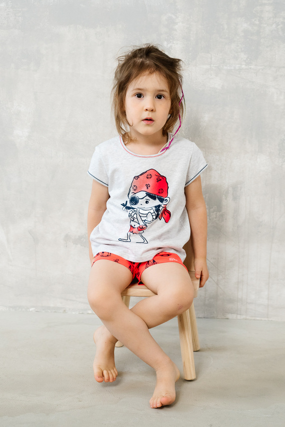 Marina Dívčí pyžamo Italian Fashion - světlý melír