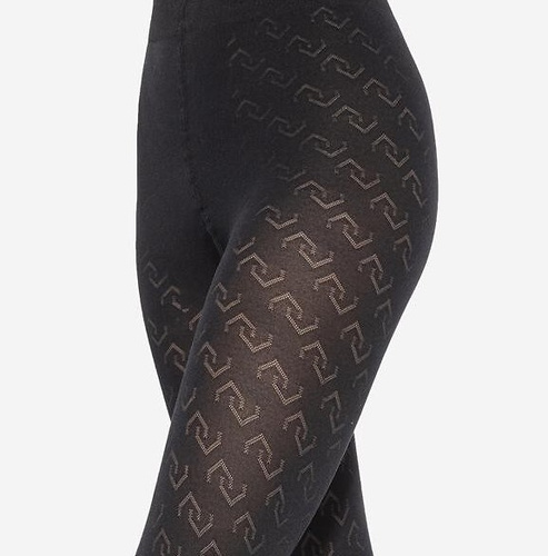 Loretta 156 Gatta dámské punčochové kalhoty - geometrický vzor, neprůhledné, 50 den, matné - nero