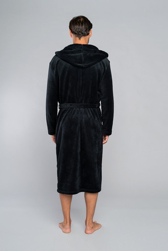 Mimas Pánský župan s kapucí Italian Fashion- graphite